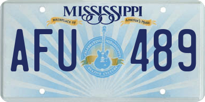 MS license plate AFU489