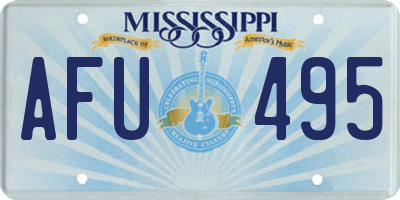 MS license plate AFU495
