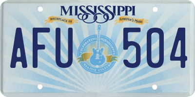 MS license plate AFU504
