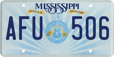 MS license plate AFU506