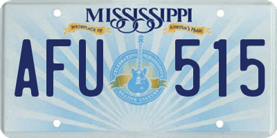 MS license plate AFU515