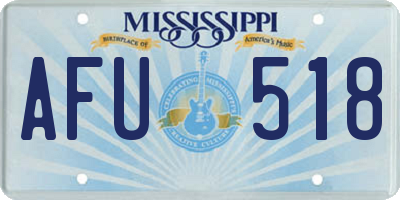MS license plate AFU518