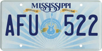 MS license plate AFU522