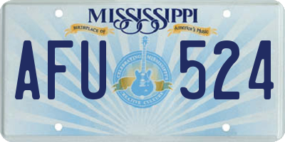 MS license plate AFU524
