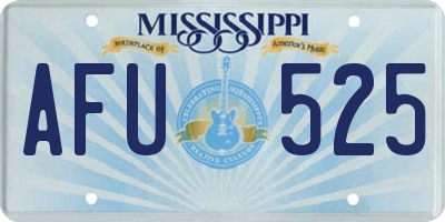 MS license plate AFU525