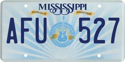 MS license plate AFU527