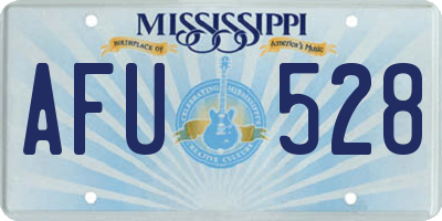 MS license plate AFU528