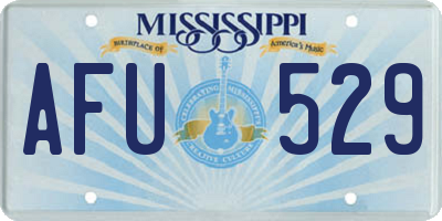 MS license plate AFU529
