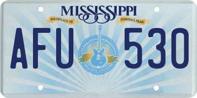MS license plate AFU530