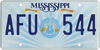 MS license plate AFU544