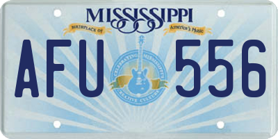 MS license plate AFU556