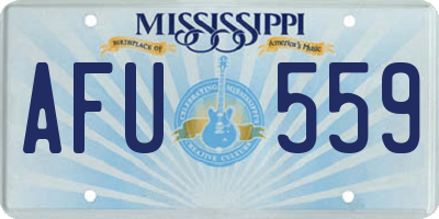 MS license plate AFU559