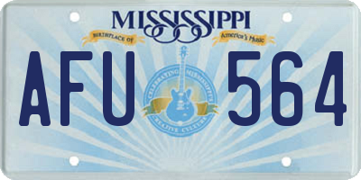 MS license plate AFU564