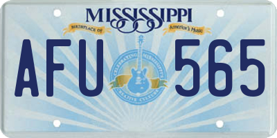 MS license plate AFU565