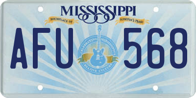 MS license plate AFU568