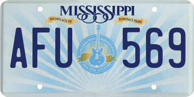 MS license plate AFU569