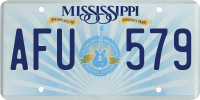 MS license plate AFU579