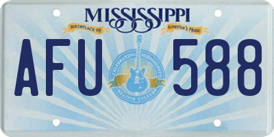 MS license plate AFU588