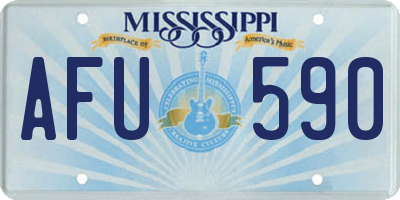 MS license plate AFU590