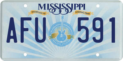 MS license plate AFU591