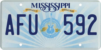 MS license plate AFU592