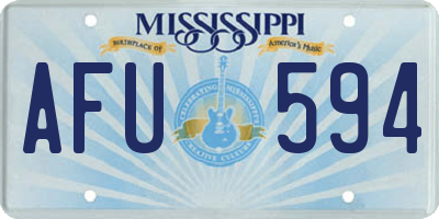 MS license plate AFU594