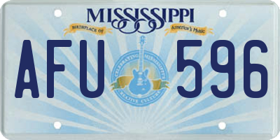 MS license plate AFU596