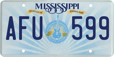MS license plate AFU599