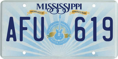 MS license plate AFU619