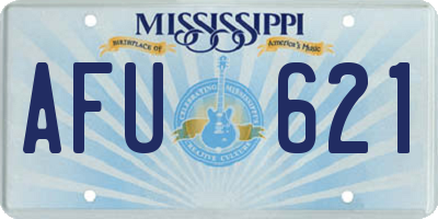 MS license plate AFU621