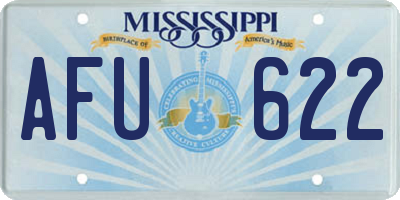 MS license plate AFU622