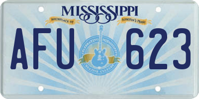 MS license plate AFU623