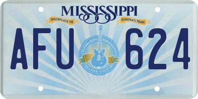MS license plate AFU624