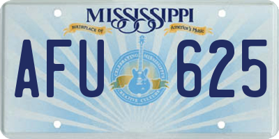 MS license plate AFU625