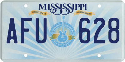 MS license plate AFU628