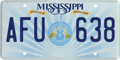 MS license plate AFU638