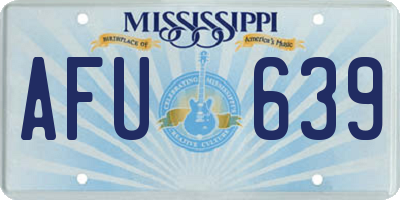 MS license plate AFU639