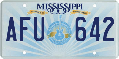 MS license plate AFU642