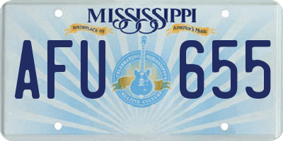 MS license plate AFU655