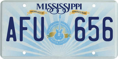 MS license plate AFU656