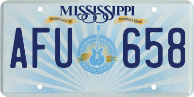 MS license plate AFU658