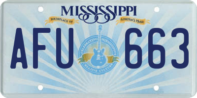 MS license plate AFU663