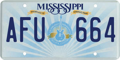 MS license plate AFU664