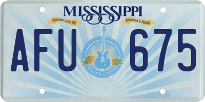 MS license plate AFU675