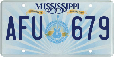 MS license plate AFU679