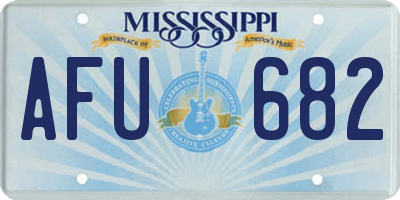 MS license plate AFU682