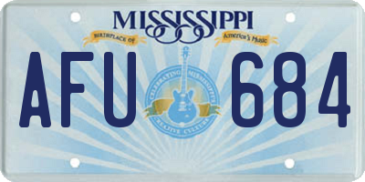 MS license plate AFU684