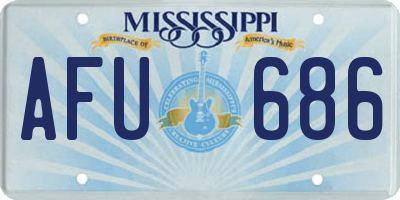 MS license plate AFU686