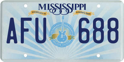 MS license plate AFU688
