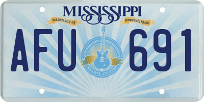 MS license plate AFU691